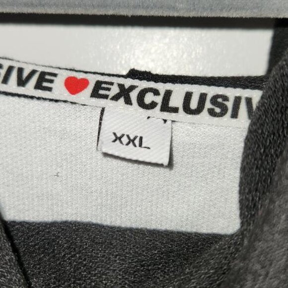 Black and white snowflake print long sleeve hoodie women's - Picture 3 of 3